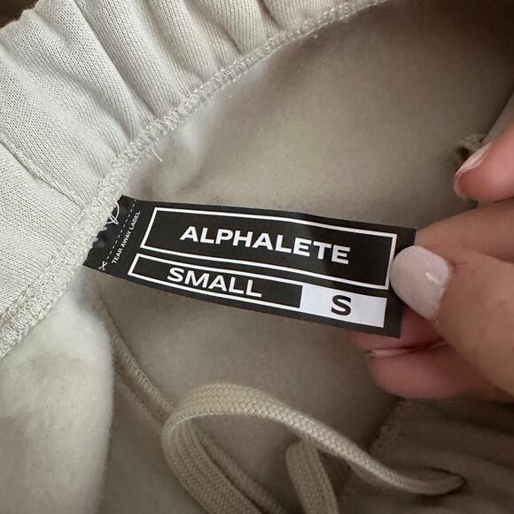 Alphalete Academy Club Joggers Sea Shell Sweatpants Small - Picture 5 of 6